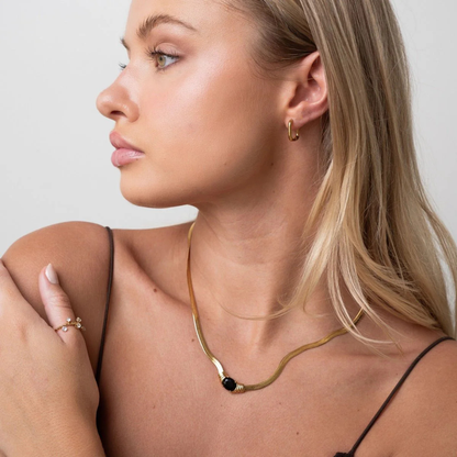 Essential Onyx Snake Chain