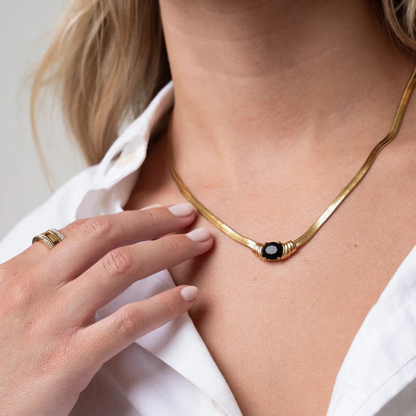 Essential Onyx Snake Chain